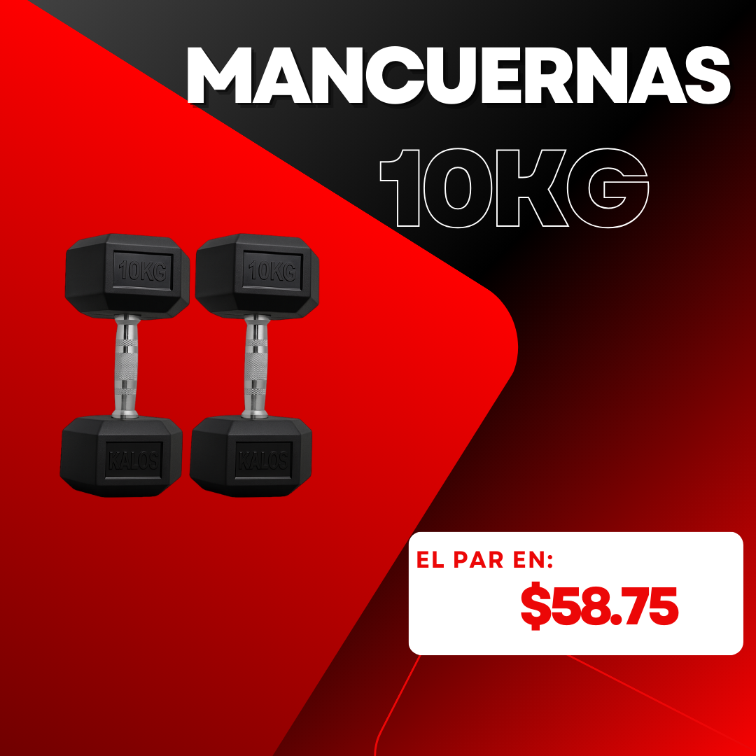 PAR DE MANCUERNAS ENCAUCHADAS KALOS LIFT 10KG