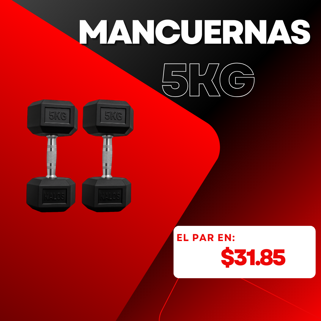 PAR DE MANCUERNAS ENCAUCHADAS KALOS LIFT 5KG