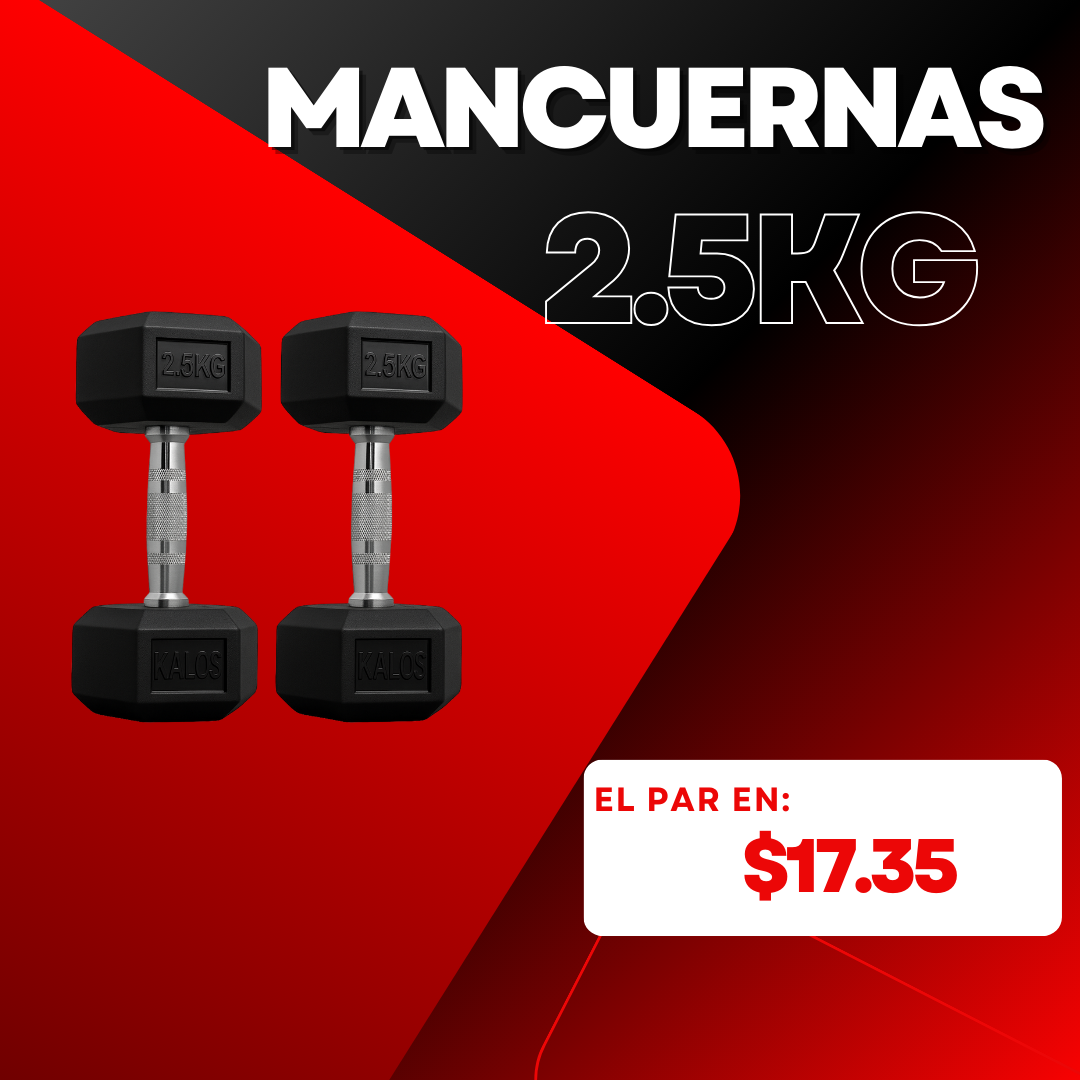 PAR DE MANCUERNAS ENCAUCHADAS KALOS LIFT 2.5KG