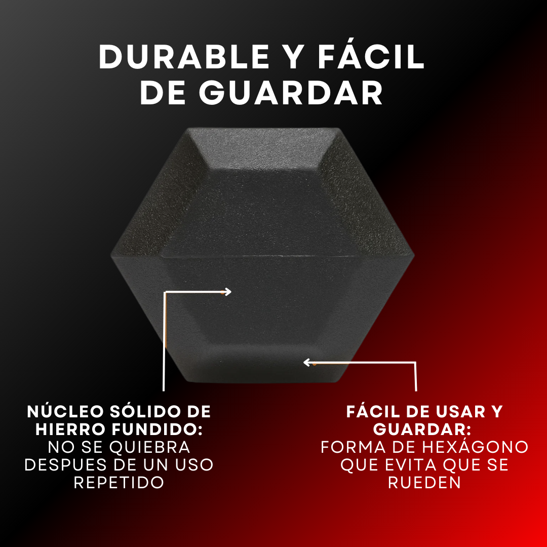 PAR DE MANCUERNAS ENCAUCHADAS KALOS LIFT 10KG