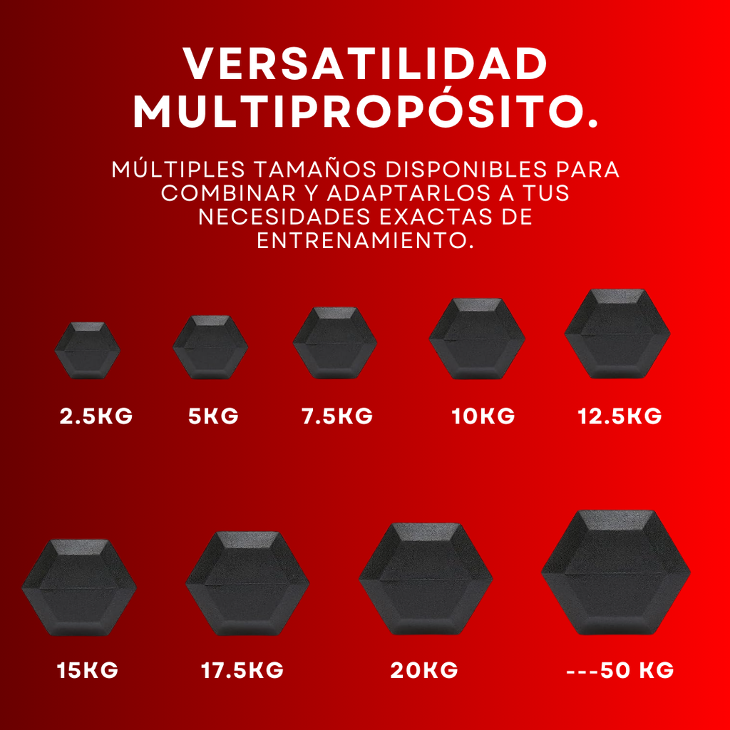 PAR DE MANCUERNAS ENCAUCHADAS KALOS LIFT 12.5KG