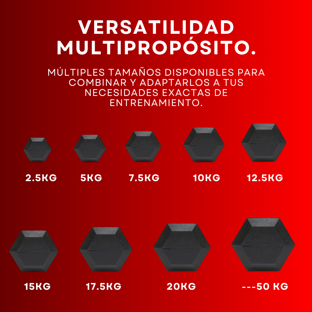 PAR DE MANCUERNAS ENCAUCHADAS KALOS LIFT 10KG